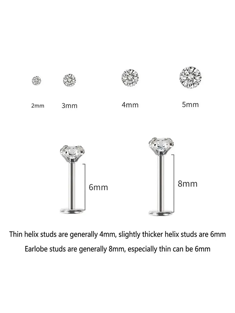 1.2MM Hypoallergenic F136 Titanium Conch Piercing - view 5