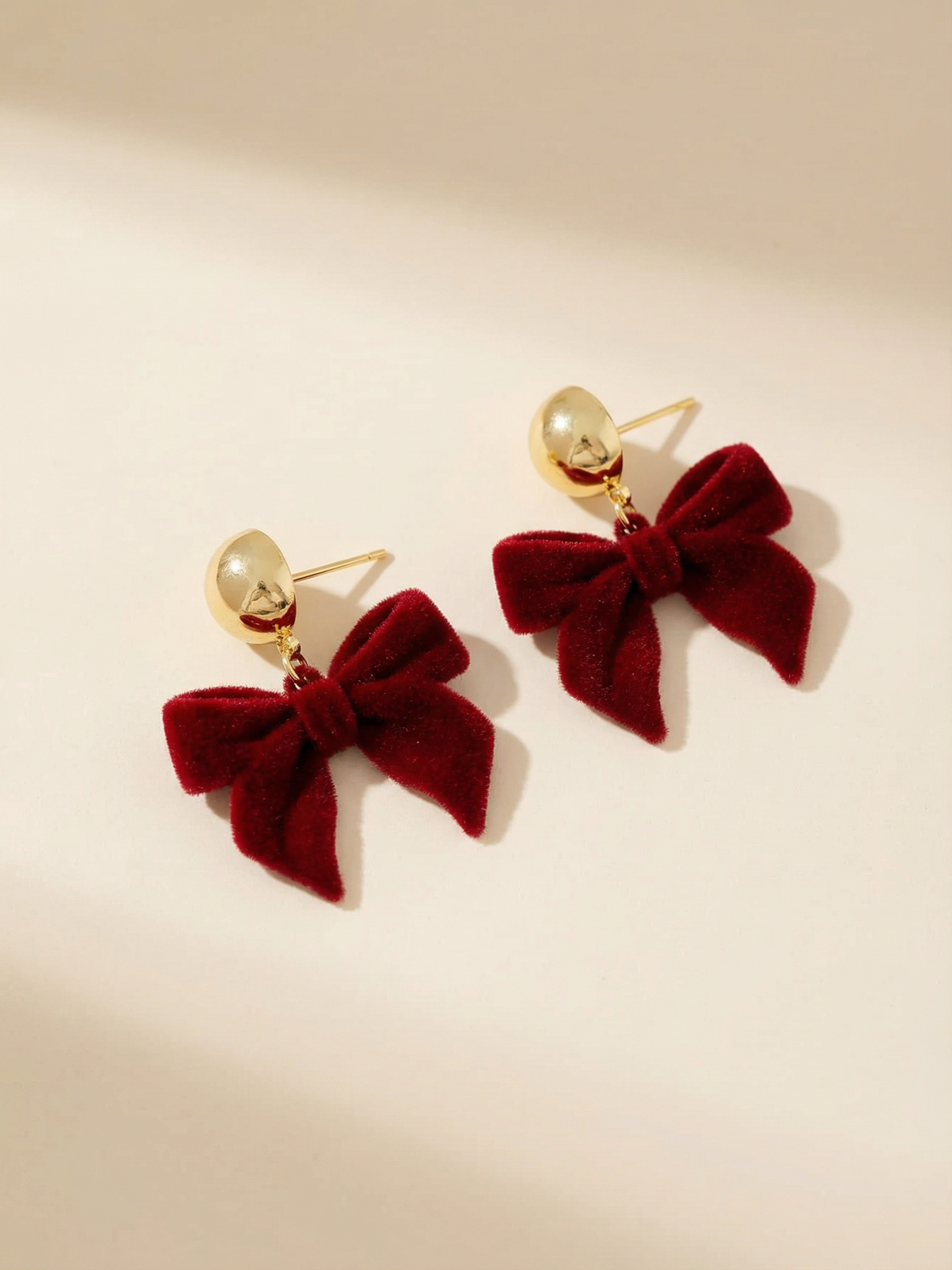 Red Studs Earrings For Lobe Piercing | Fairies Whisper