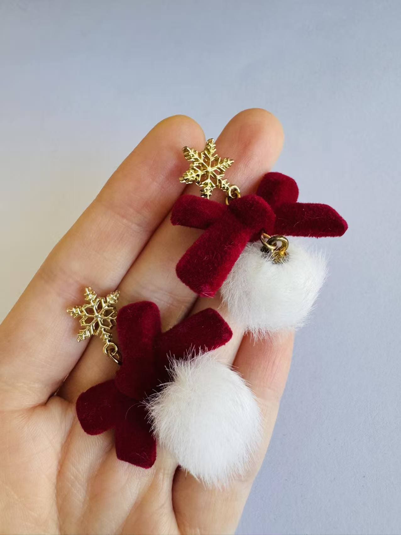 Red Studs Earrings For Lobe Piercing | Fairies Whisper