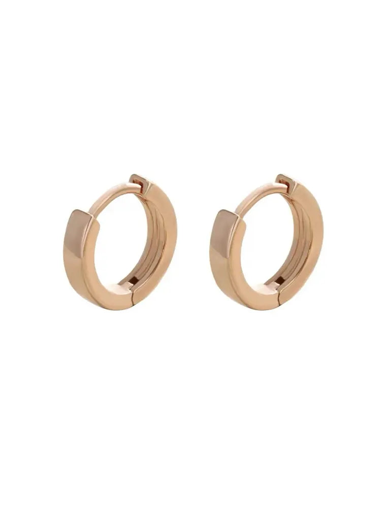 Boucles d'oreilles créoles modernes à bords plats