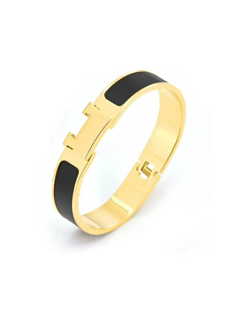 Bracelet de couple classique parisien en émail coloré de 8 mm