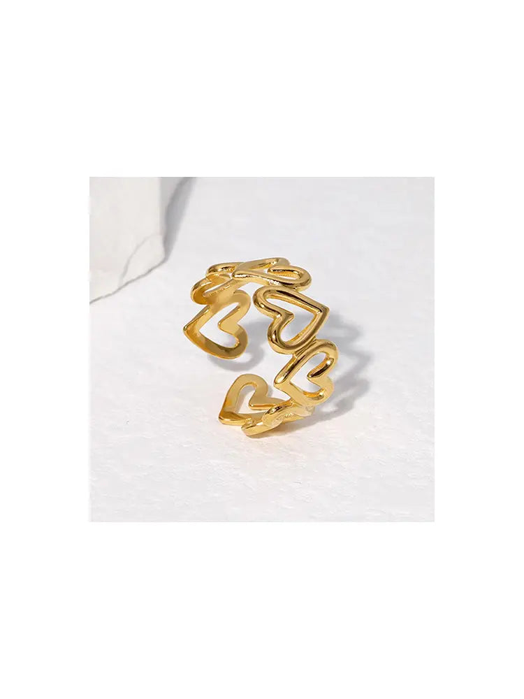 Ensemble de bagues Gold Shield Rings, bague ouverte