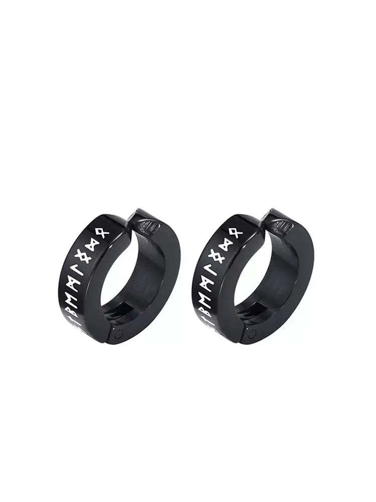 Boucles d'oreilles tendance sans piercing pour hommes et femmes, en acier titane, style rétro alphabet