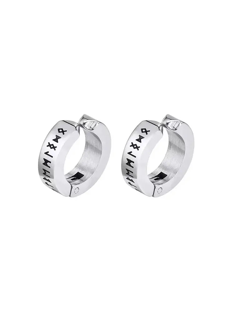 Boucles d'oreilles tendance sans piercing pour hommes et femmes, en acier titane, style rétro alphabet