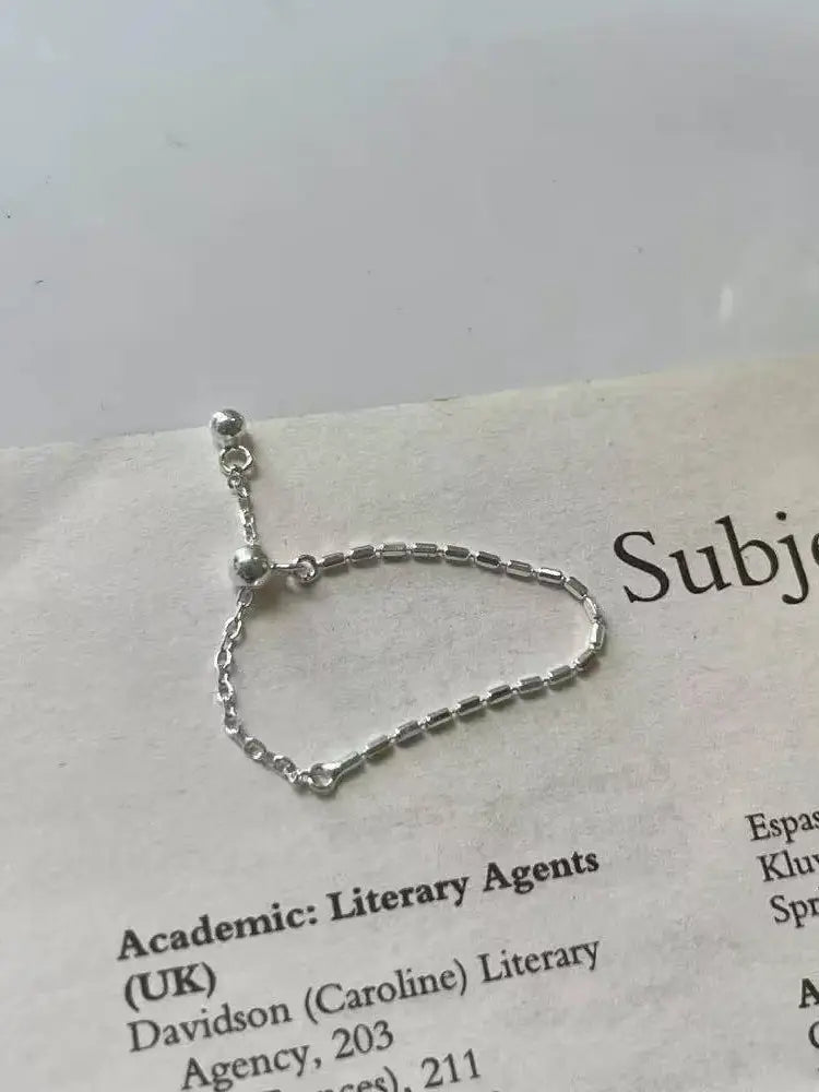 Popular chain adjustable ring set silver starer