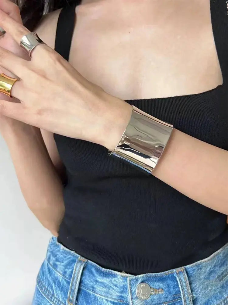 Wide Ring And Bracelet Silver Gold Buy 1 Bracelet Get 1 Ring