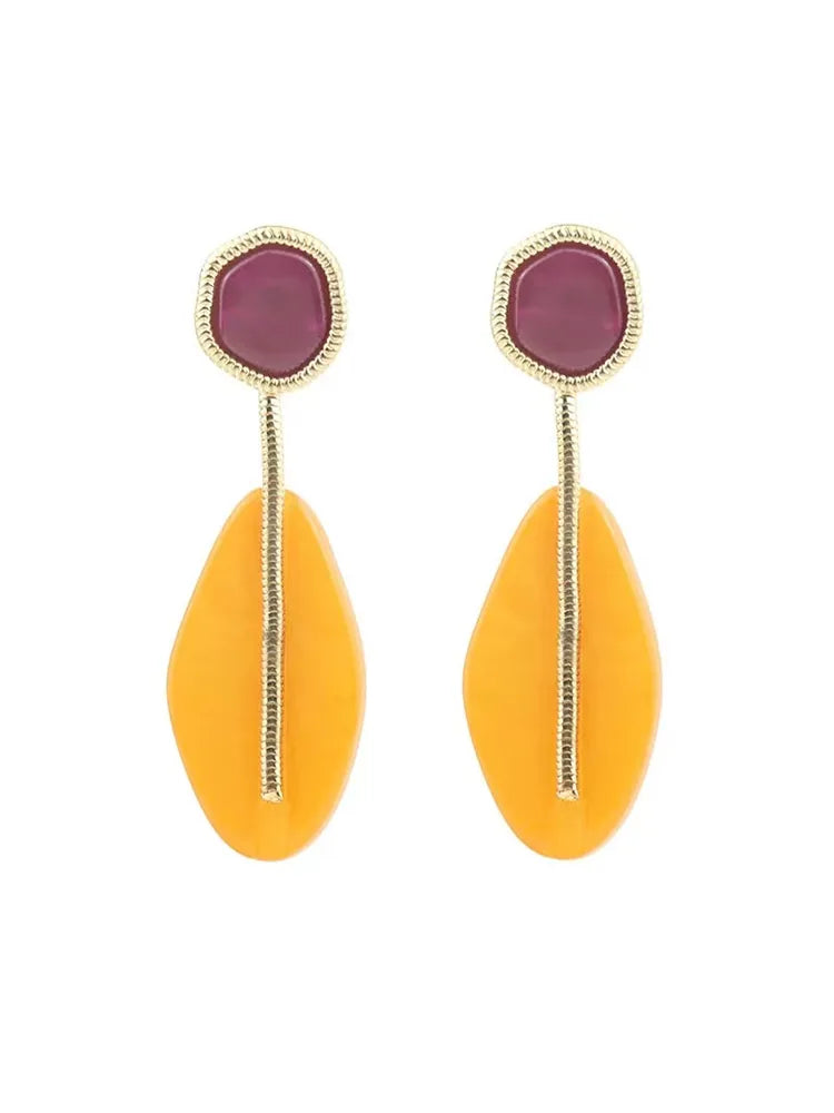 Irregular seaside vacation earrings acrylic silver - view 2