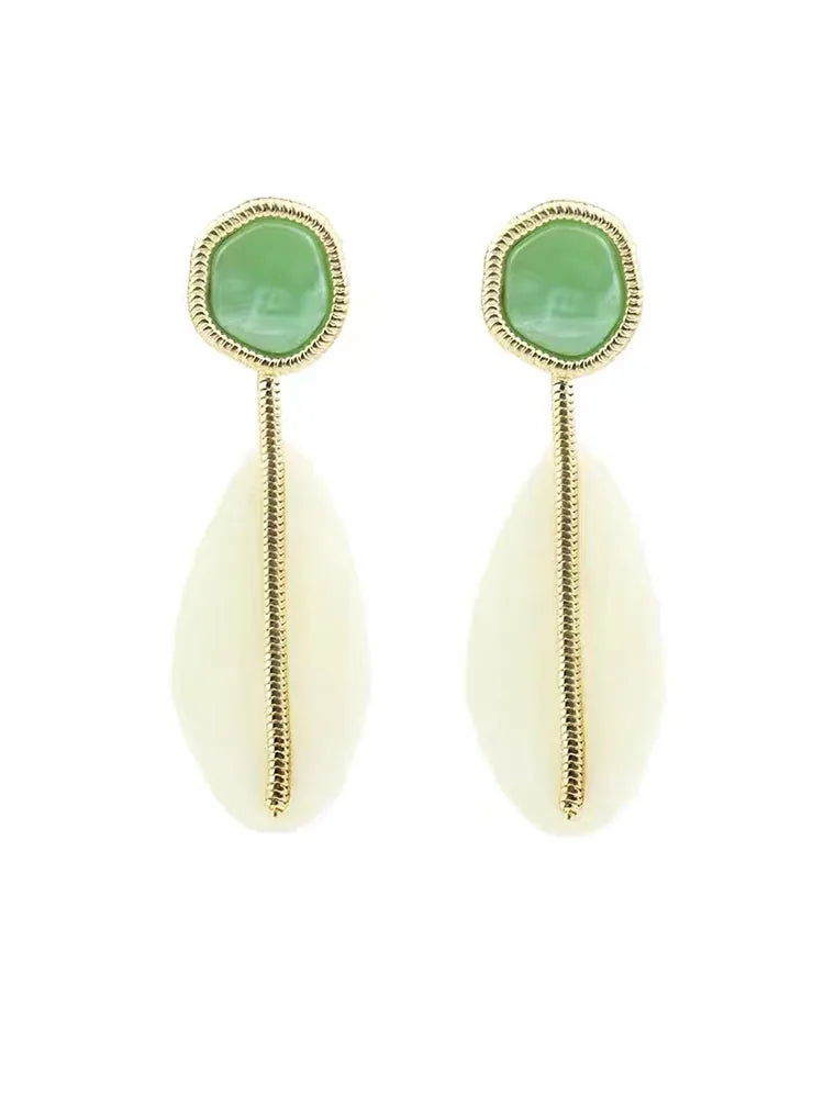 Irregular seaside vacation earrings acrylic silver - view 3