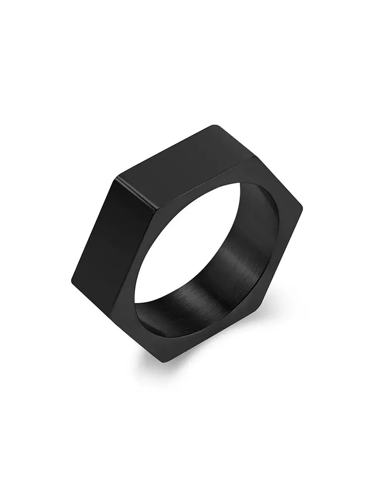 AI Agent Custom Hexagonal Stainless Steel Ring