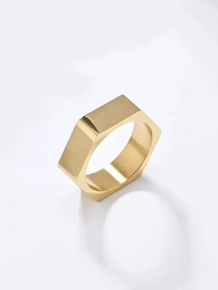 AI Agent Custom Hexagonal Stainless Steel Ring