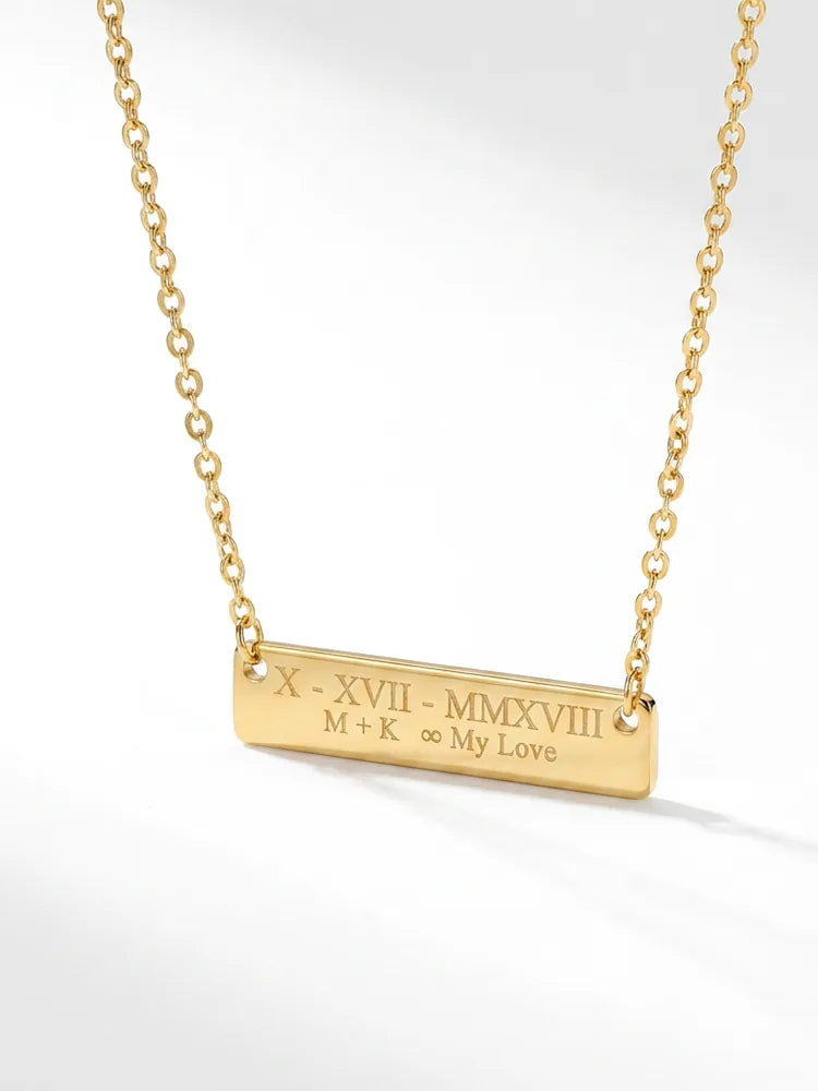 Custom Engraved Stainless Steel Chain Necklace – M - view 2