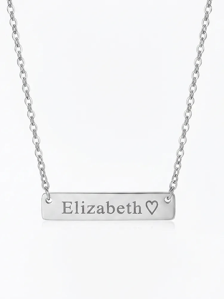 Custom Engraved Stainless Steel Chain Necklace – M