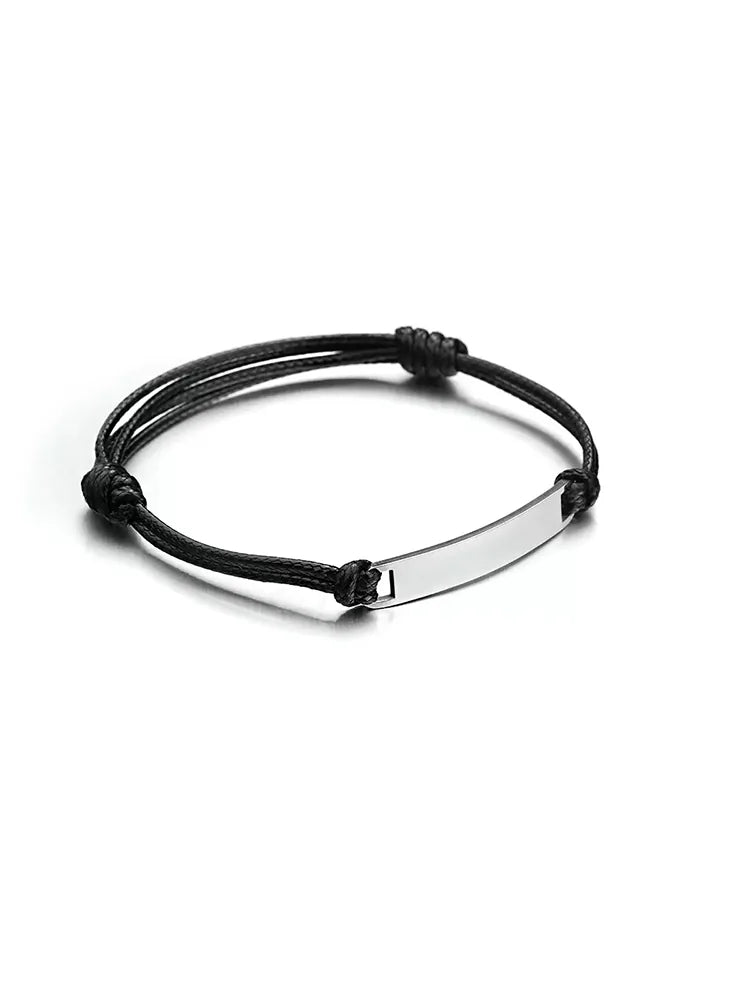 Custom Engraved AI Agent Couple Bracelet – Braided - view 2