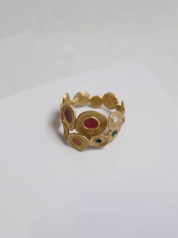 5-Piece Ring Set | Ring Box 18K Gold- plated Stainless