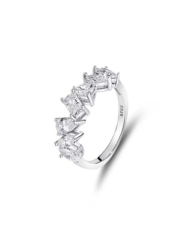 4-Piece Ring Set | Ring Box 925 Sterling Silver Ring Set with moissanite | High Quality