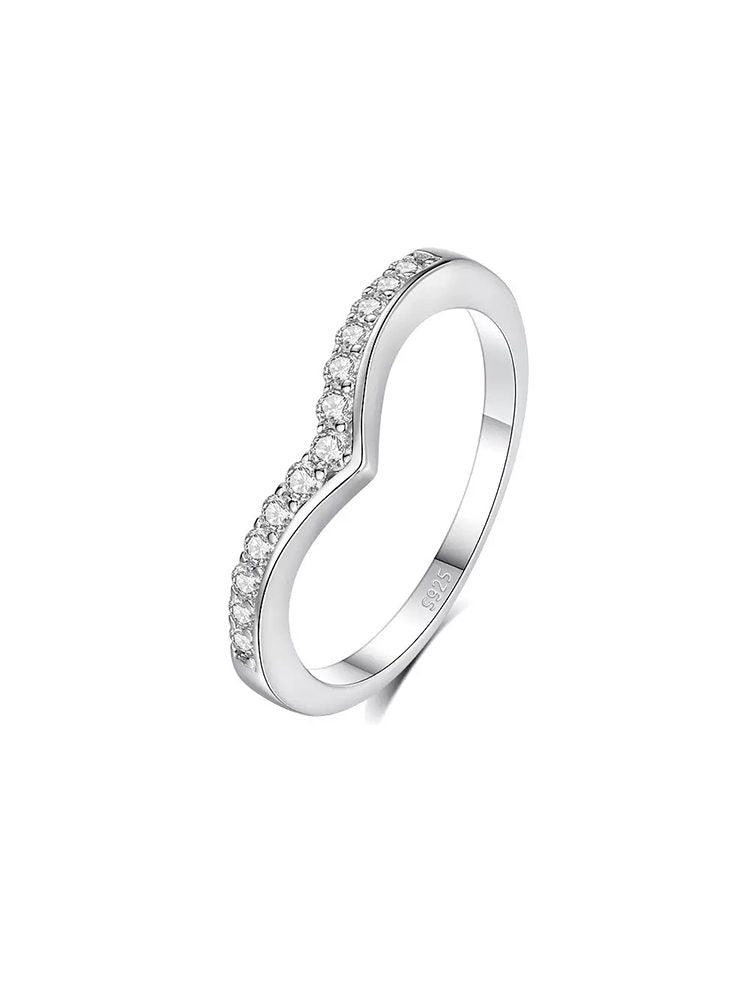 4-Piece Ring Set | Ring Box Princess Cut Moissanite 925 Sterling Silver Ring Set | Luxury Stackable