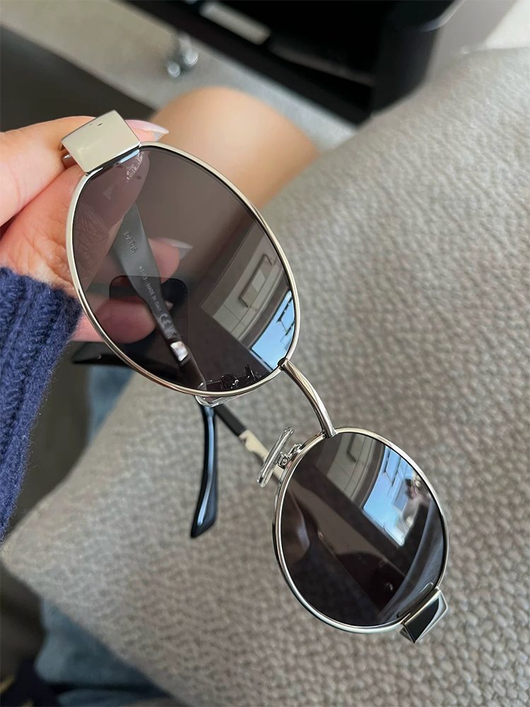 Old Money Cat-Eye Vintage Sunglasses UV400 Metal Frame Shades