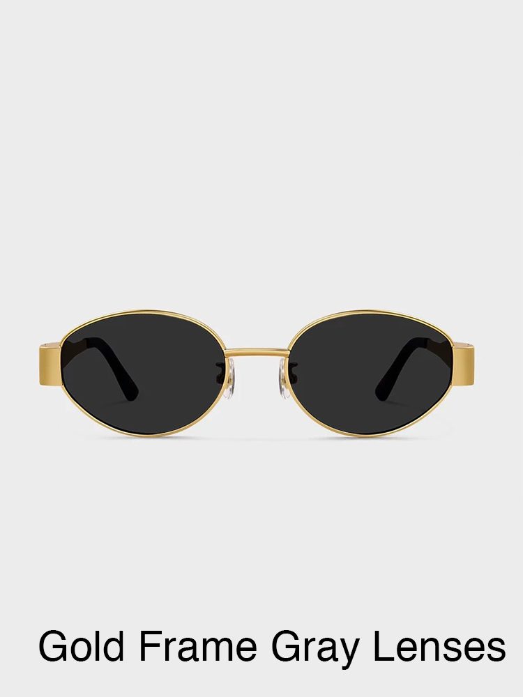 Old Money Cat-Eye Vintage Sunglasses UV400 Metal Frame Shades