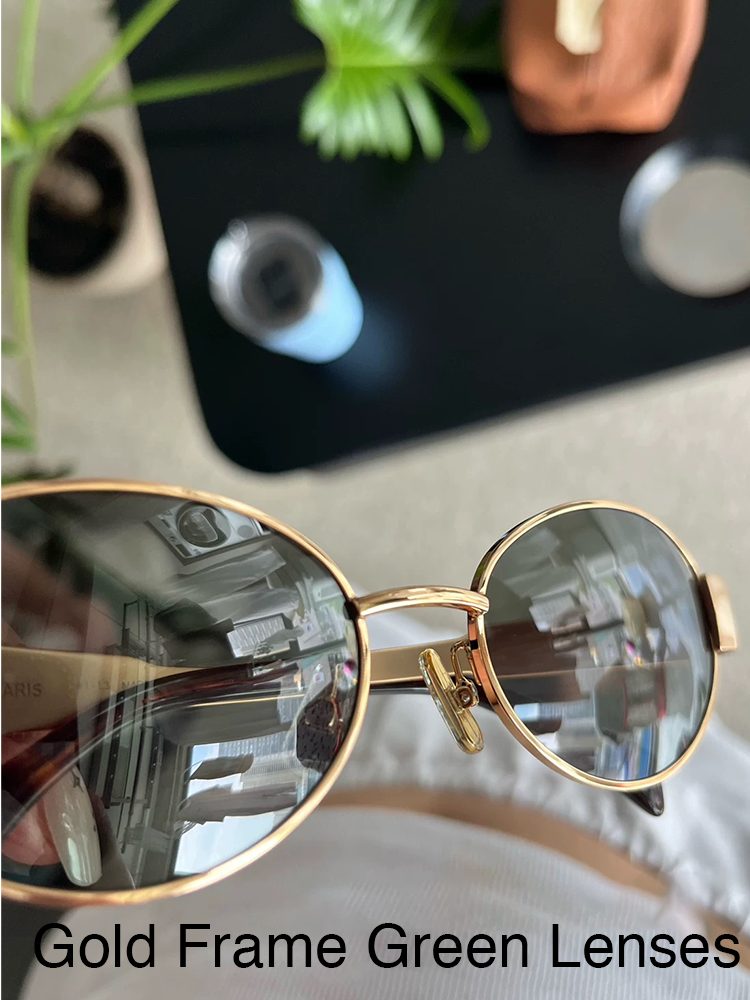 Old Money Cat-Eye Vintage Sunglasses UV400 Metal Frame Shades