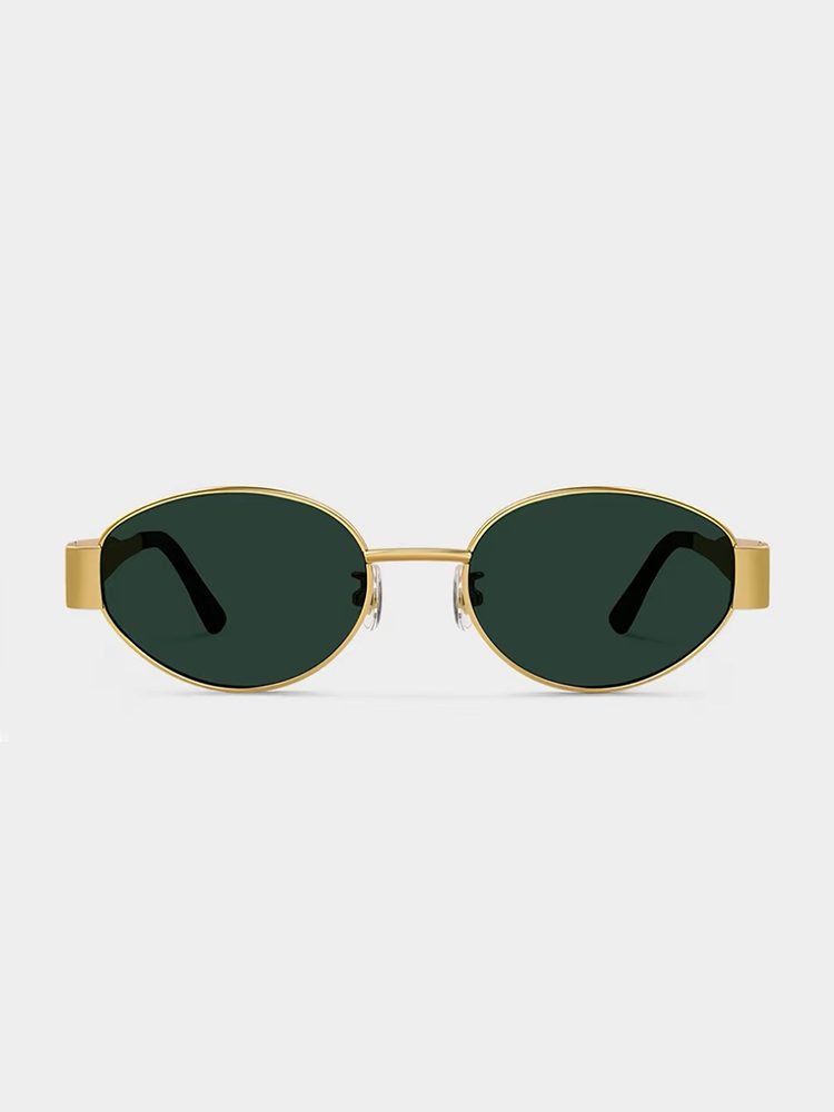 Old Money Cat-Eye Vintage Sunglasses UV400 Metal Frame Shades