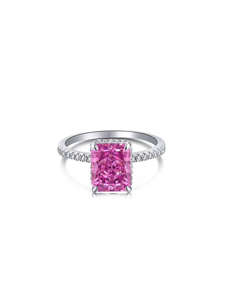 Luxury Green Square-Cut High Carbon Cubic Zirconia Ring, Vintage Glam Statement Jewelry