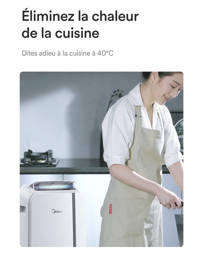 Delivery to France in 10-15 days | 18000 BTU Smart Portable Air Conditioner with Heat Pump – No Outdoor Unit Required