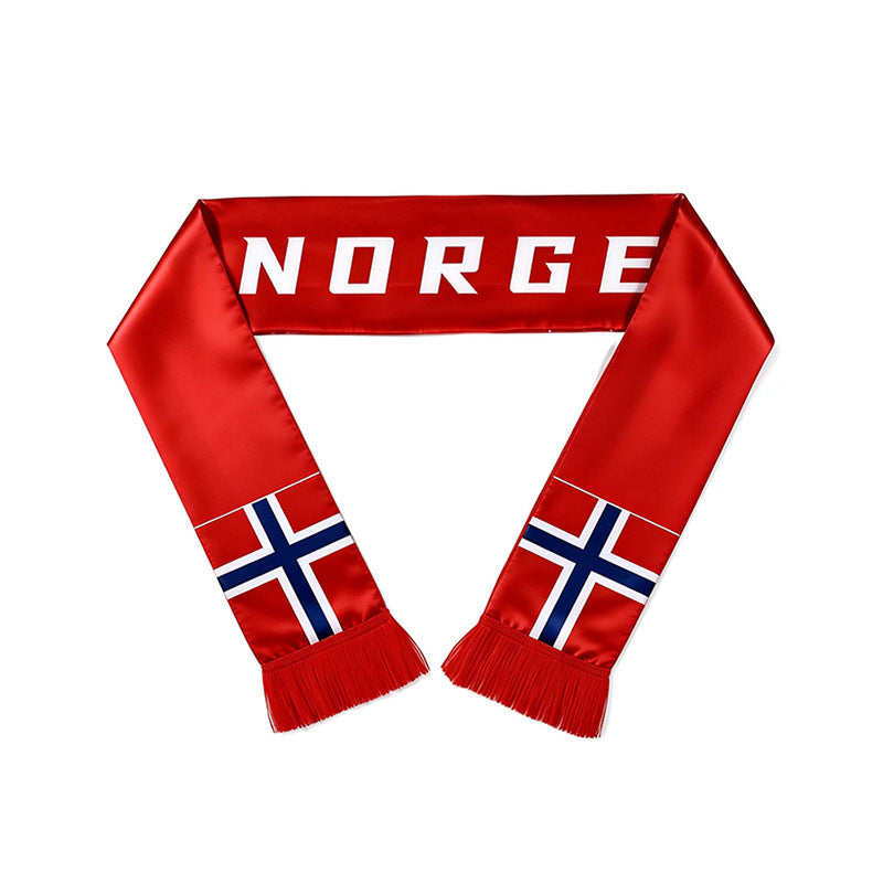 2026 Football Fan Scarf – Polyester Supporter Scarf with Custom Logo, Team Spirit Cheer Scarf for Sports Events and Fan Parties
