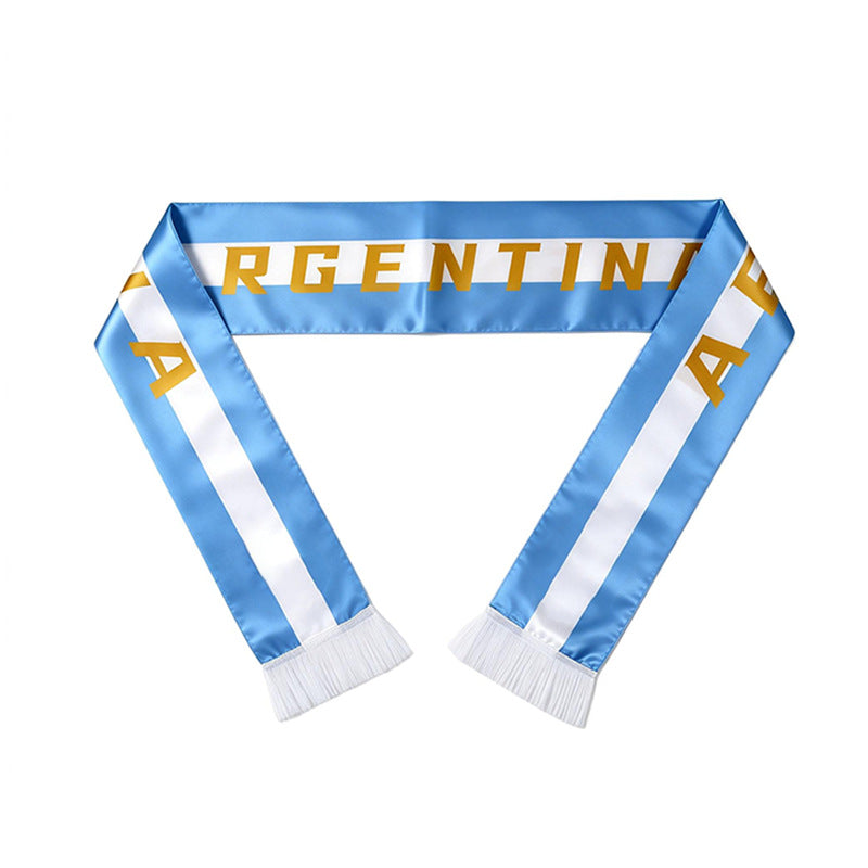 2026 Football Fan Scarf – Polyester Supporter Scarf with Custom Logo, Team Spirit Cheer Scarf for Sports Events and Fan Parties