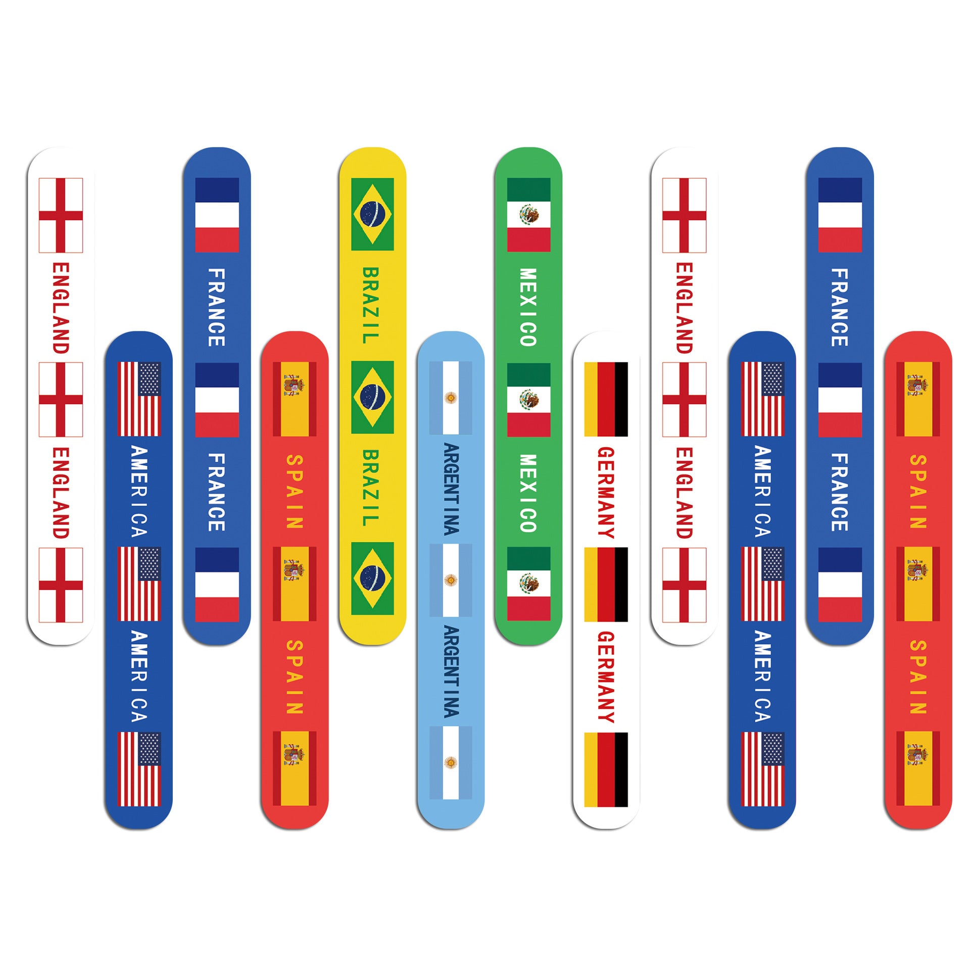 2026 US-Canada-Mexico Football Slap Bracelets for Children, National Team Birthday Party Gift
