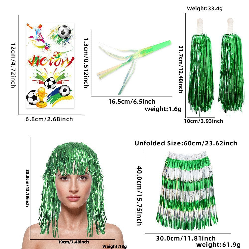 2026 USA-Canada-Mexico Football Fan Accessories Set – Headband, Earrings & Temporary Tattoo Stickers 3-Piece Supporter Kit