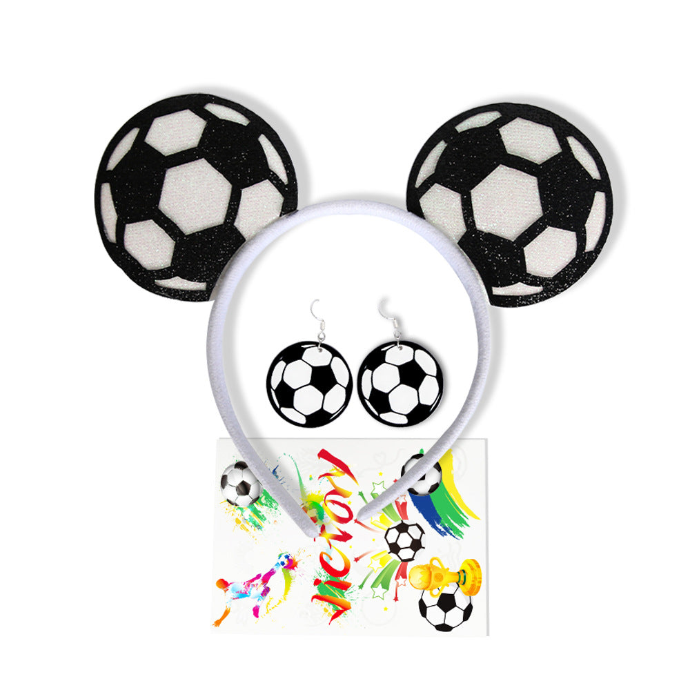 2026 USA-Canada-Mexico Football Fan Accessories Set – Headband, Earrings & Temporary Tattoo Stickers 3-Piece Supporter Kit
