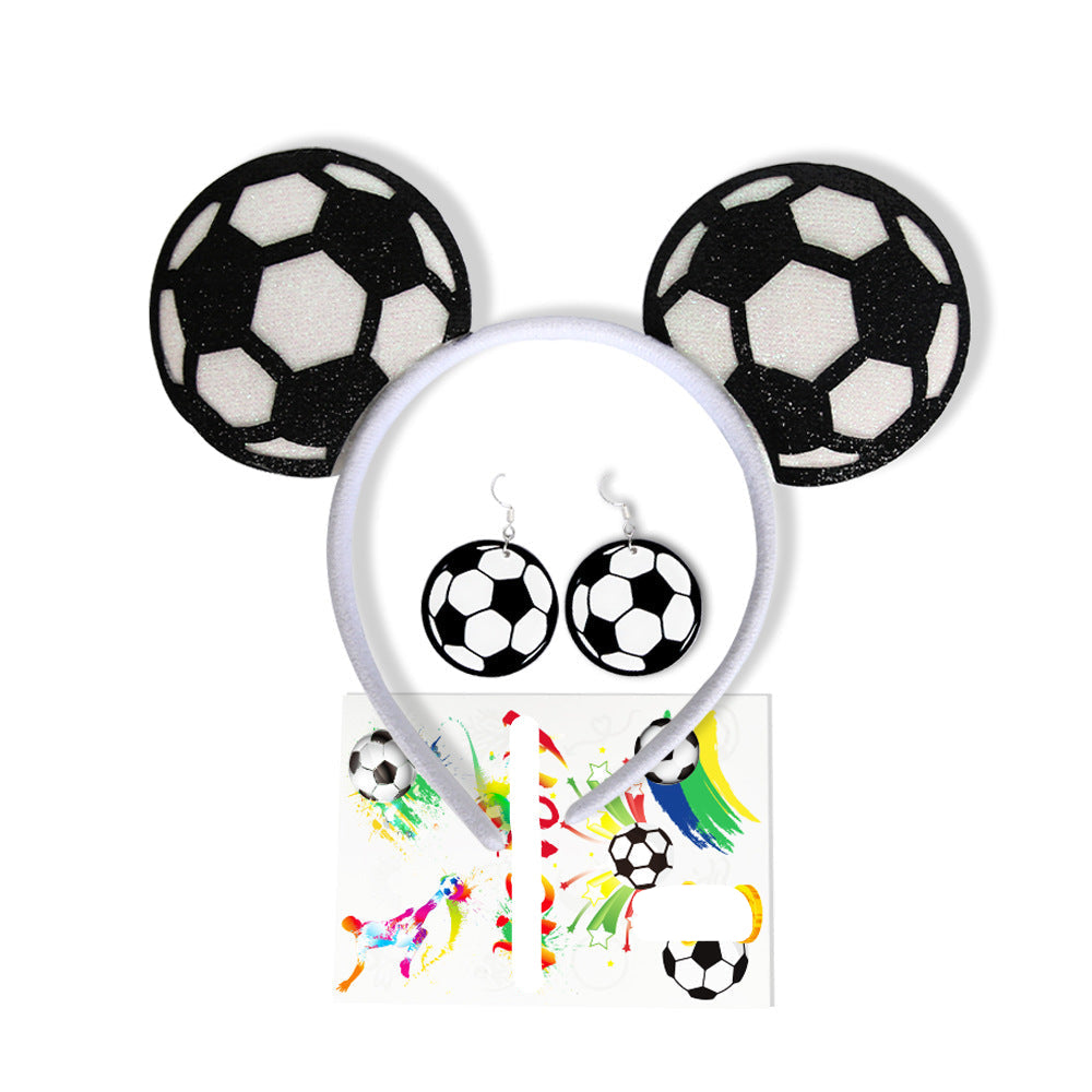 2026 USA-Canada-Mexico Football Fan Accessories Set – Headband, Earrings & Temporary Tattoo Stickers 3-Piece Supporter Kit