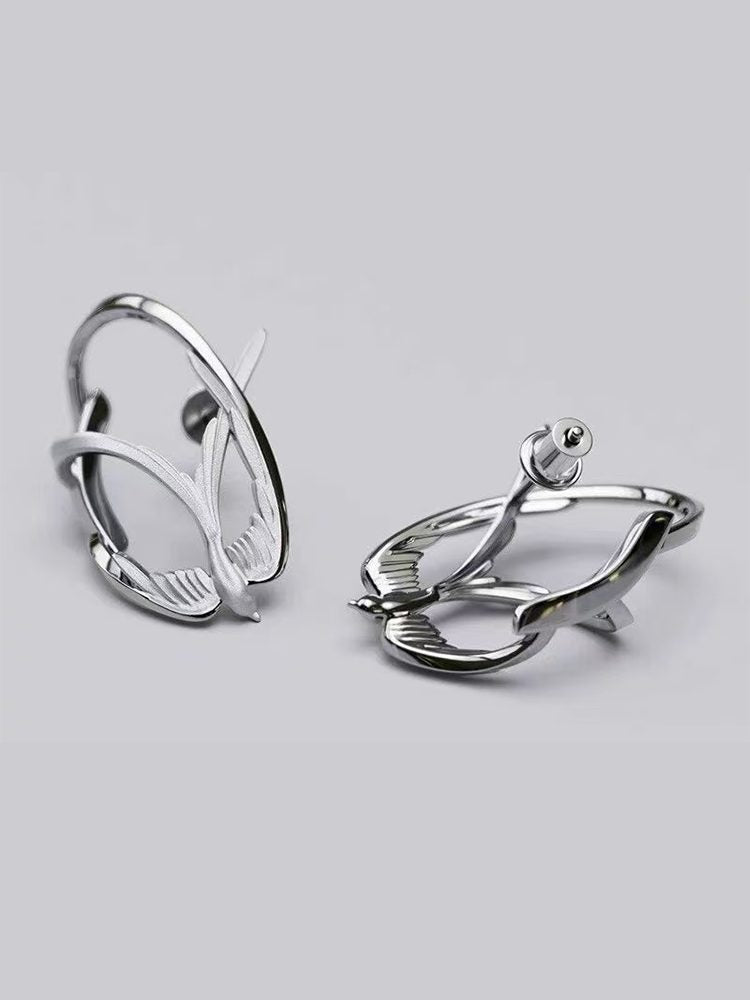 316 Stainless Steel Hypoallergenic Ear-Lobe Wrap Stud Earrings