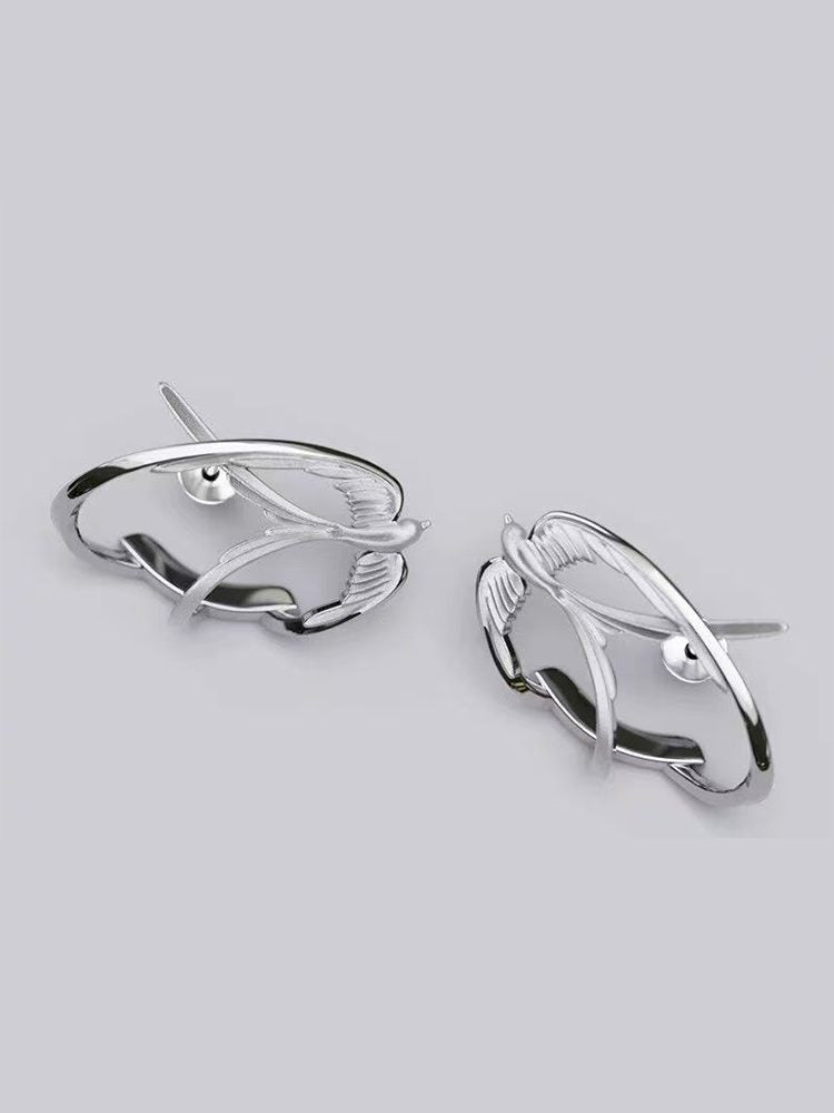 316 Stainless Steel Hypoallergenic Ear-Lobe Wrap Stud Earrings