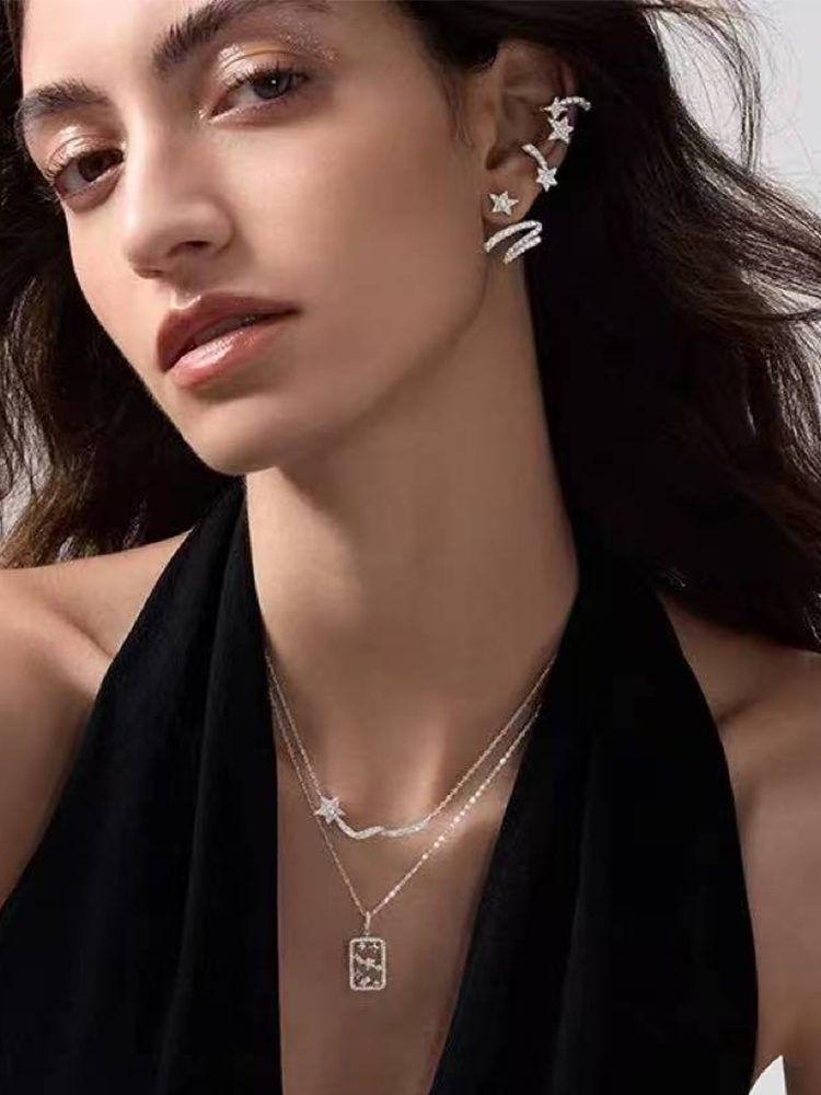 316 stainless steel everyday jewelry set Studs & Clip-On Ear Detail View — Waterproof & Hypoallergenic