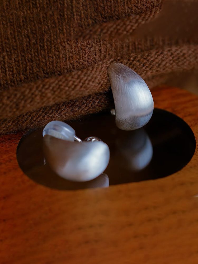 925 Sterling Silver Brushed Clip-On Earrings