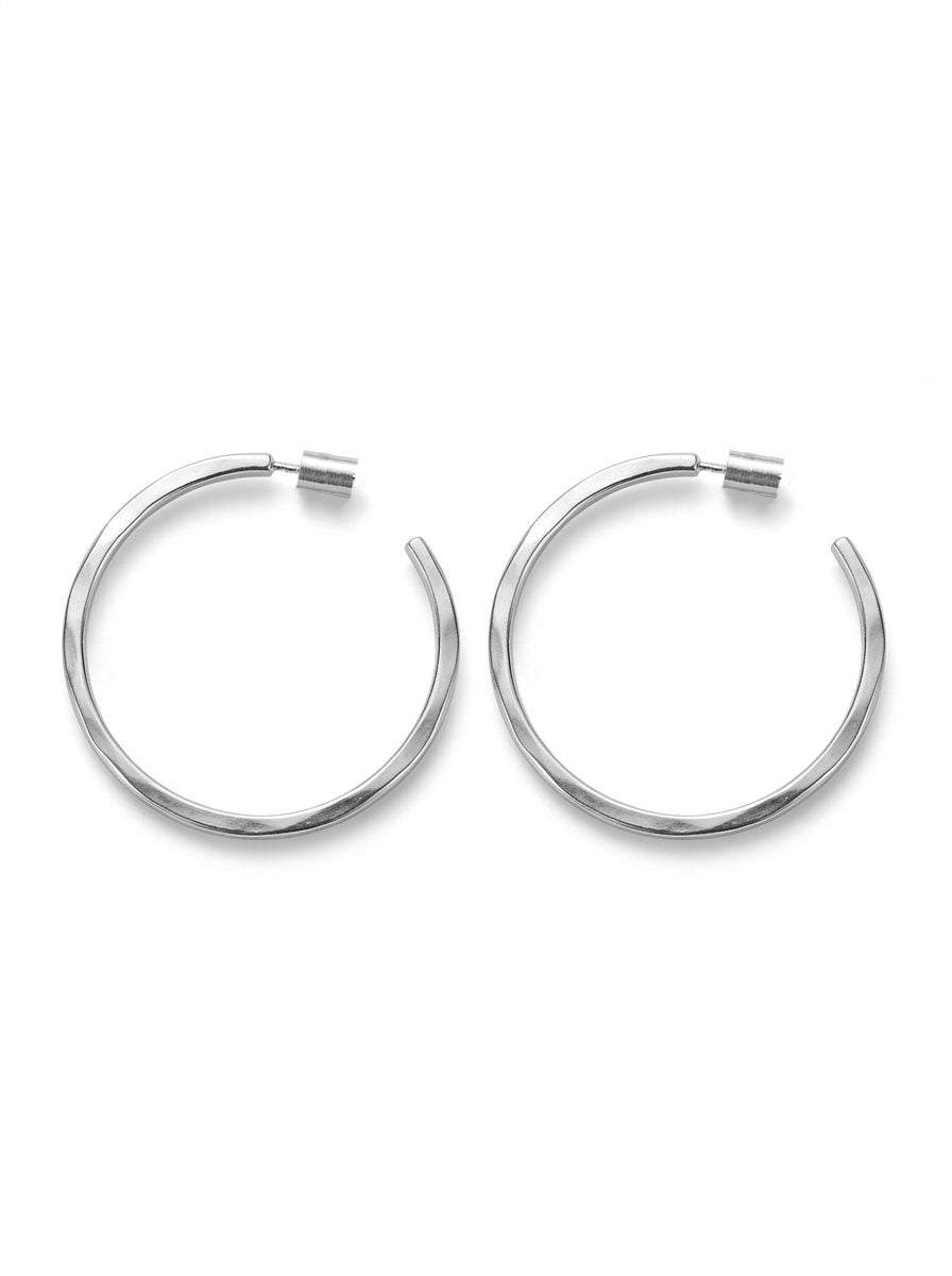 925 Sterling Silver Oversized Hoop Earrings – Minimalist Statement Large Hoops