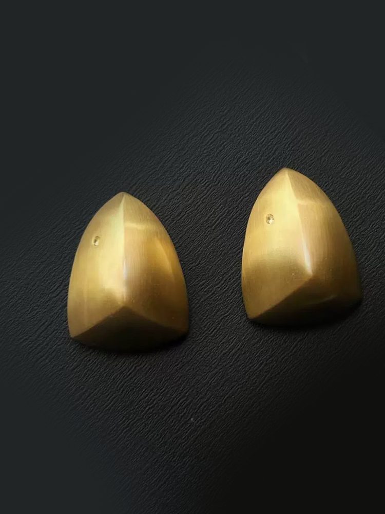 Brushed Finish Oversized Hoop Earrings – Gold Plated Statement Earrings