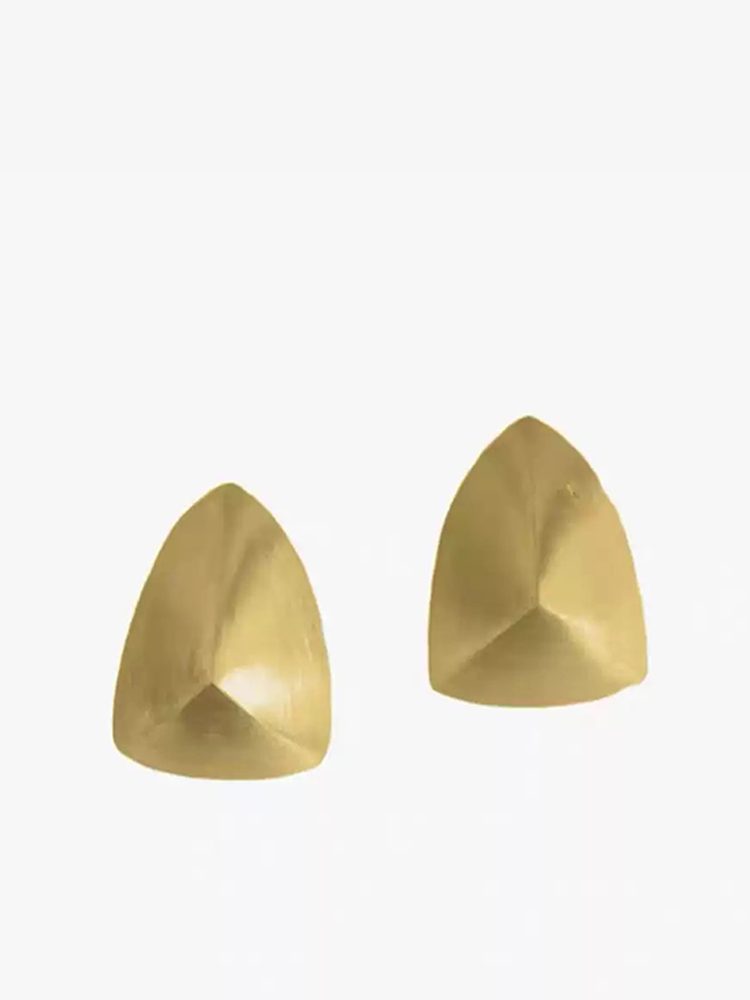 Brushed Finish Oversized Hoop Earrings – Gold Plated Statement Earrings