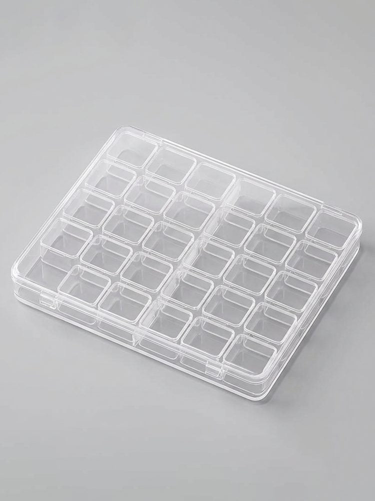 Clear Jewelry Organizer Box – 30 Grid Storage Case