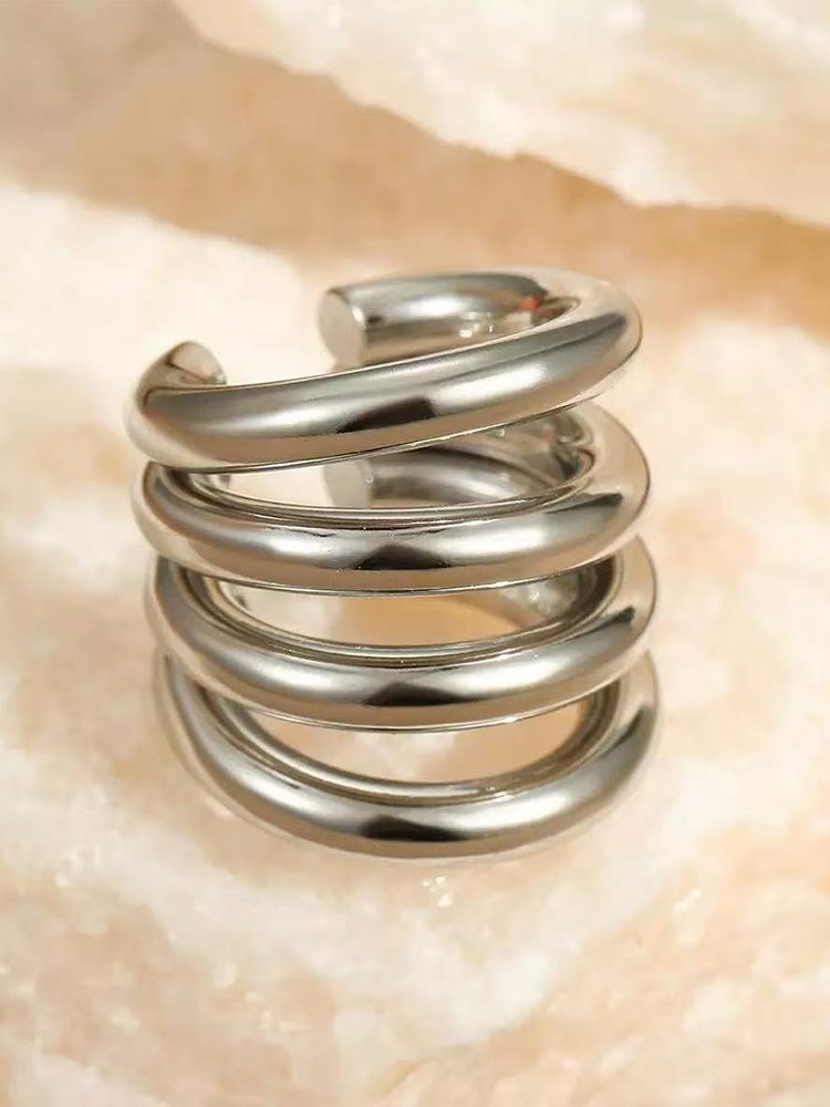 Egyptian-Style Stainless Steel Chunky Ear Cuffs – No Piercing Required 1 Pair