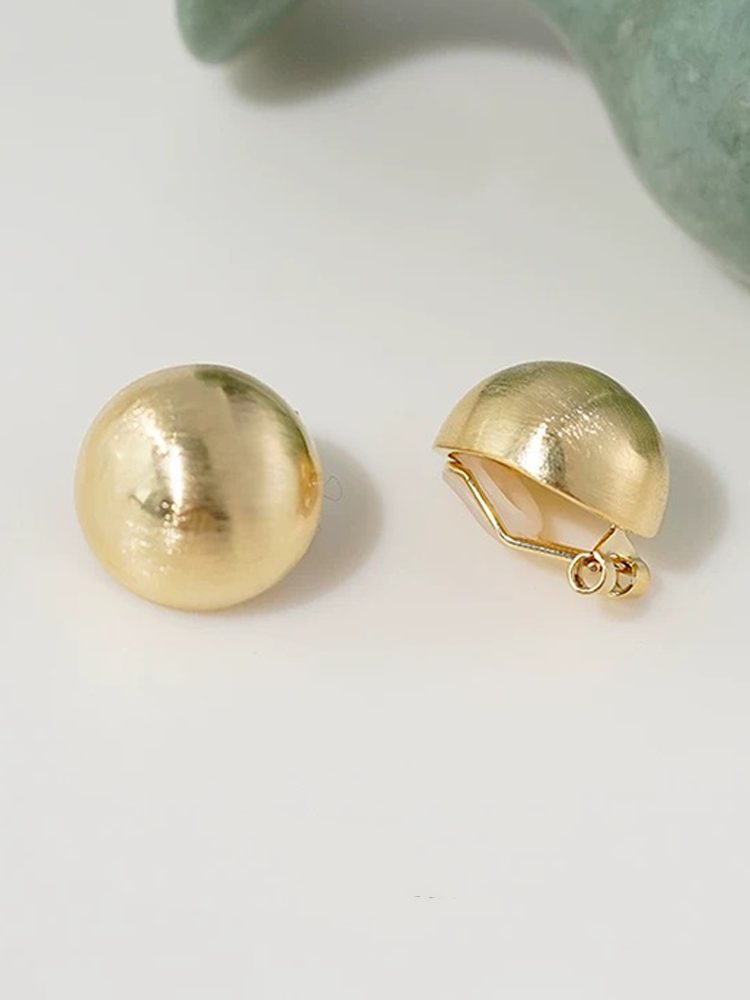 Elegant Light Bulb Glow Clip-On Earrings – Gold Plated Non-Pierced Earrings