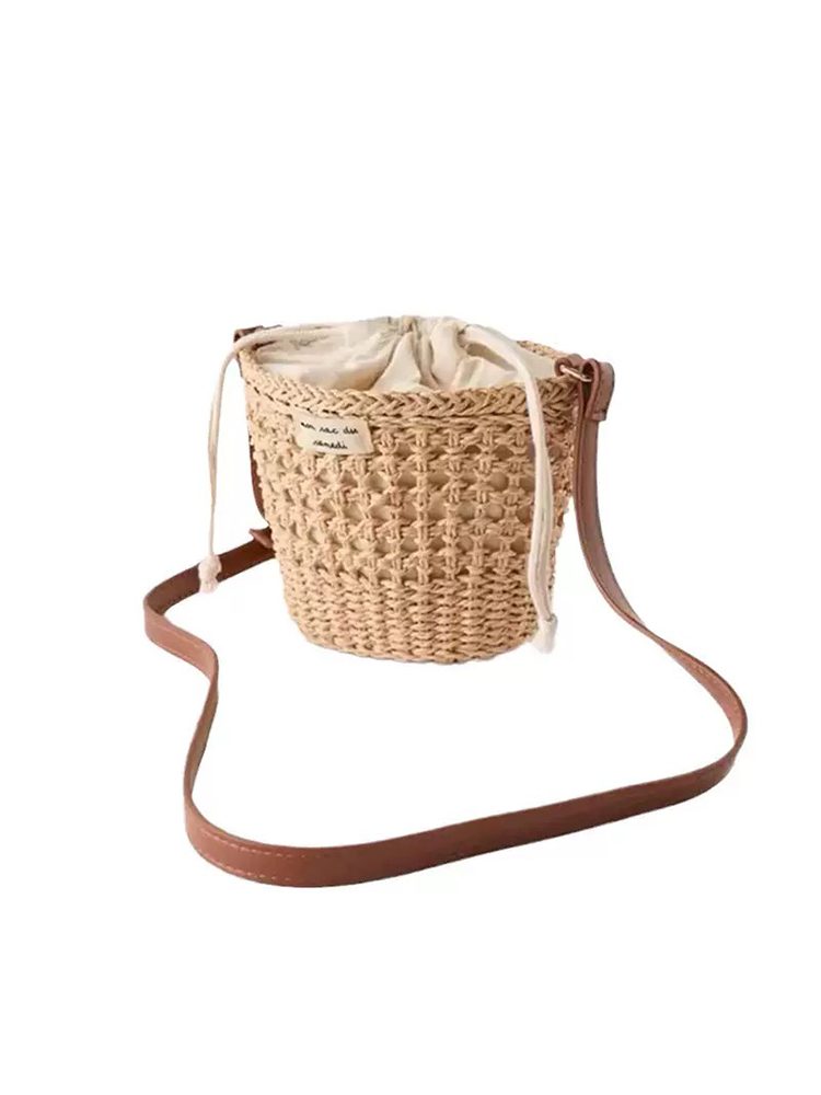 Fashion Riviera Woven Straw Bucket Bag for Women