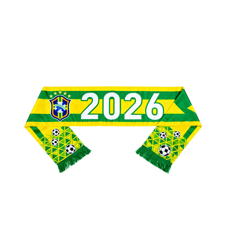 Football Fan Scarf - Polyester Supporter Scarf for Sports Events and Fan Celebrations