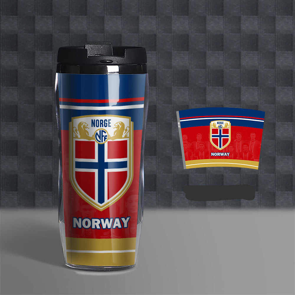 Football Fan Water Bottle 500ml, Soccer Theme Sports Cup, Reusable PVC Drink Bottle for Fans and Outdoor Activities-d8530d64e2cb