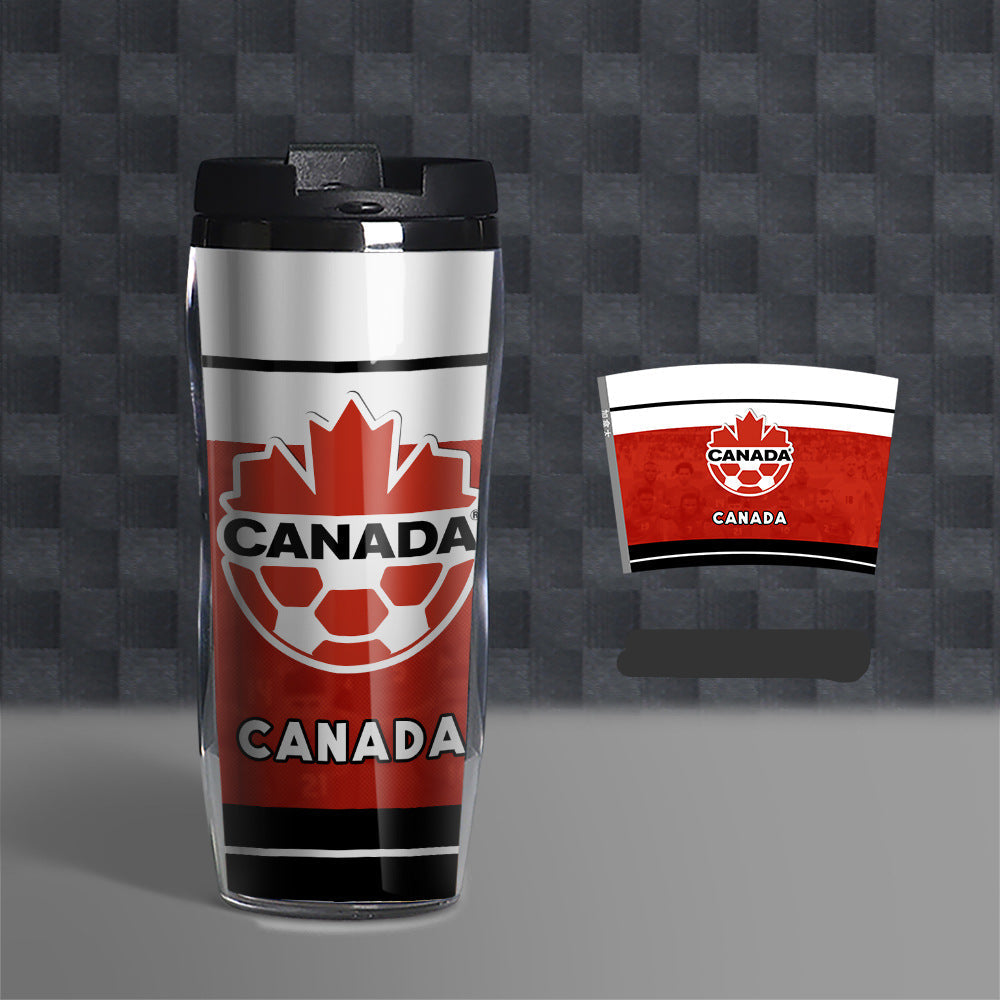 Football Fan Water Bottle 500ml, Soccer Theme Sports Cup, Reusable PVC Drink Bottle for Fans and Outdoor Activities-d8530d64e2cb