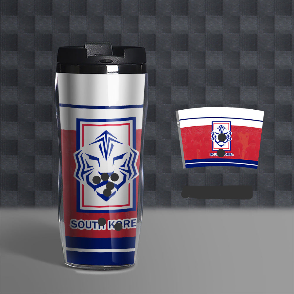 Football Fan Water Bottle 500ml, Soccer Theme Sports Cup, Reusable PVC Drink Bottle for Fans and Outdoor Activities-d8530d64e2cb
