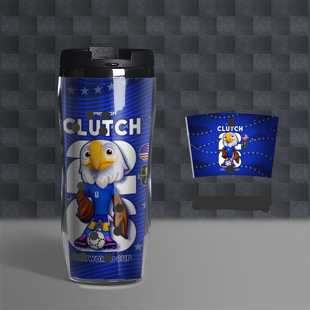 Football Fan Water Bottle 500ml, Soccer Theme Sports Cup, Reusable PVC Drink Bottle for Fans and Outdoor Activities-d8530d64e2cb