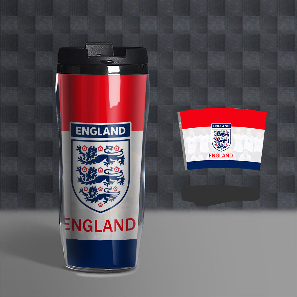 Football Fan Water Bottle 500ml, Soccer Theme Sports Cup, Reusable PVC Drink Bottle for Fans and Outdoor Activities-d8530d64e2cb