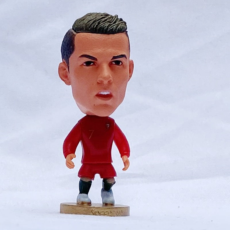 Football Star Figurine Set – Spain Argentina Brazil Soccer Player Collectible Dolls, Football Fan Gift Action Figure Model